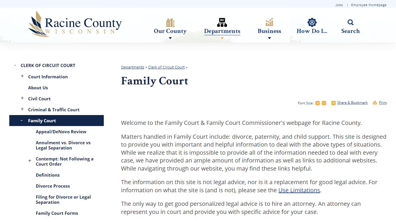 Family Court | Racine County, WI